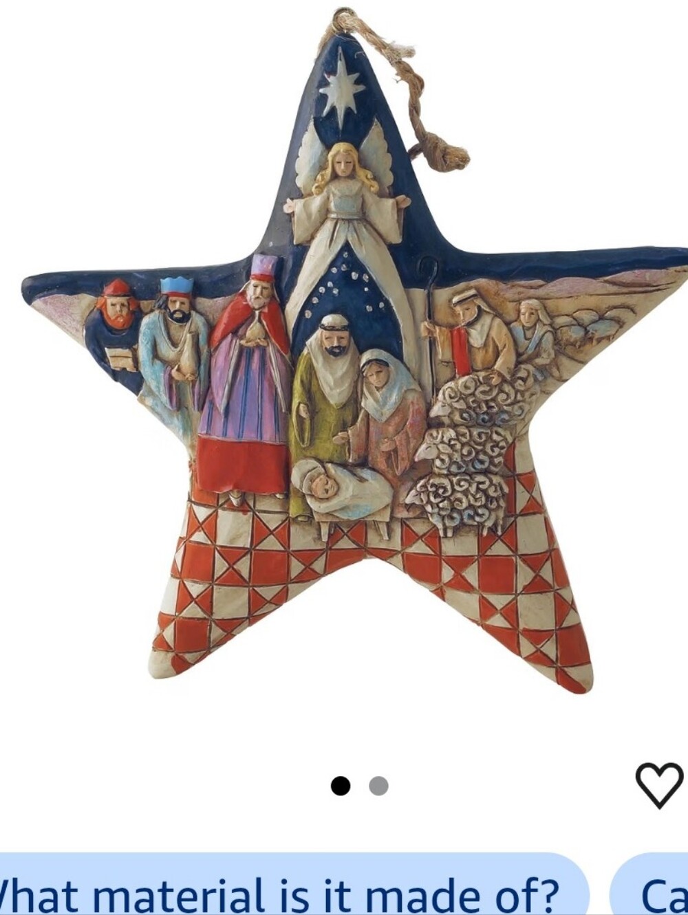 Jim Shore 2008 Nativity Star Hanging Ornament- NEW: Sealed Box #4010627